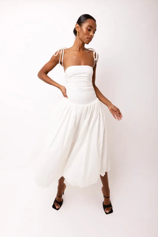 Alexa Rich Cotton White Puffball Dress sold by AMYLYNN
