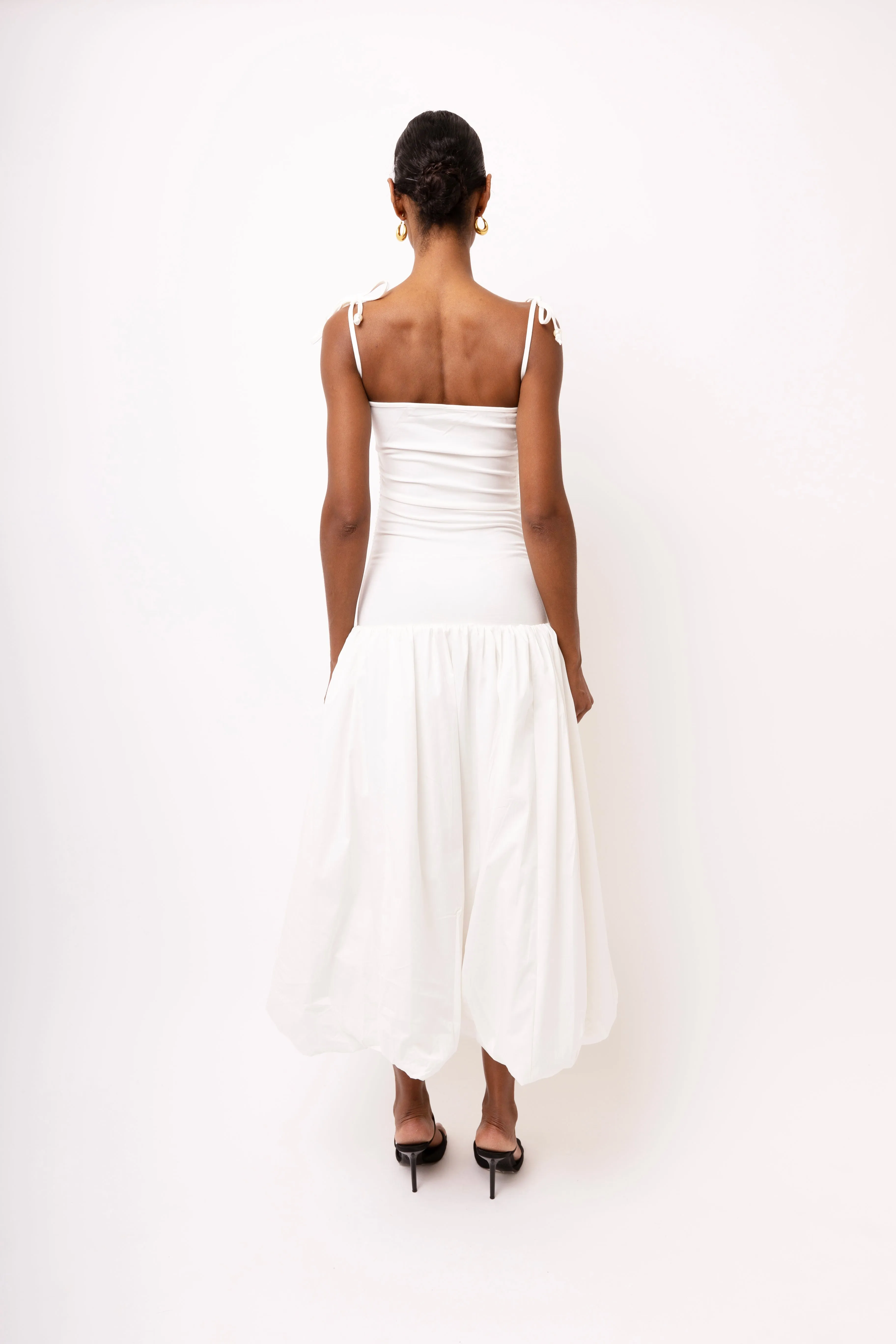 Alexa Rich Cotton White Puffball Dress sold by AMYLYNN product image thumbnail 5