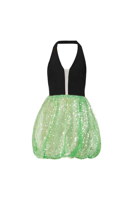 Suzi Sequin Puffball Dress sold by AMYLYNN