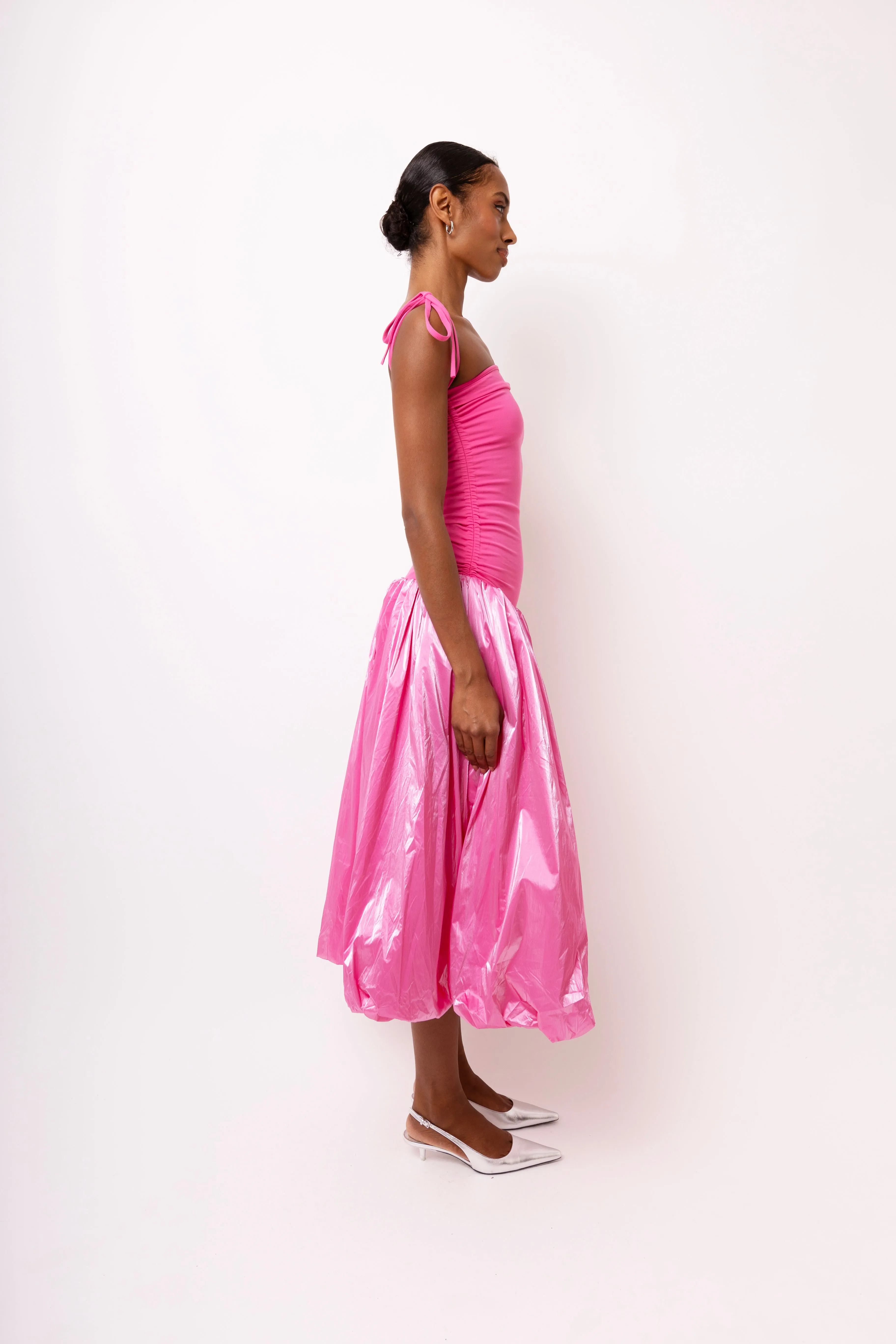 Alexa Pink Metallic Puffball Dress sold by AMYLYNN product image thumbnail 4