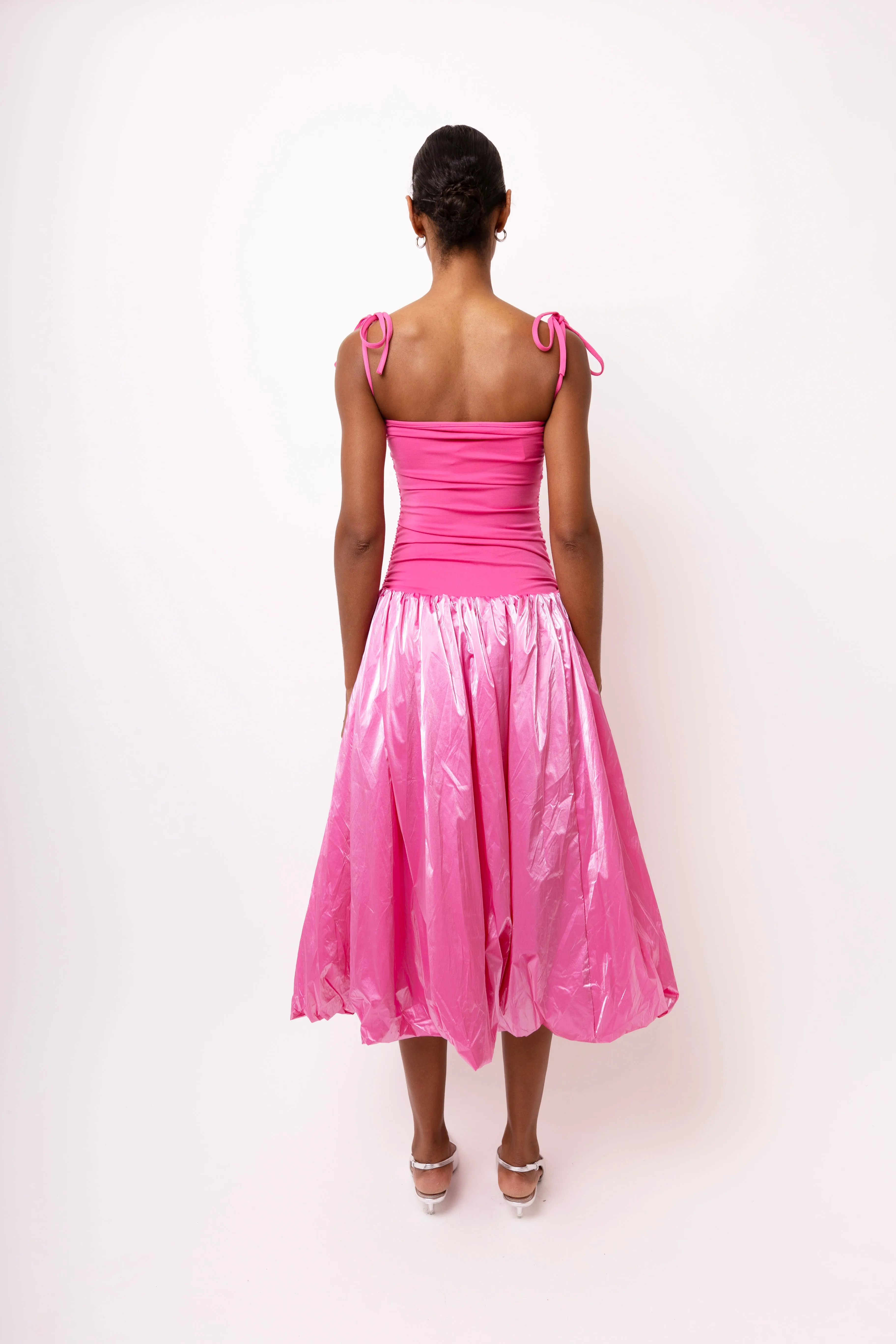 Alexa Pink Metallic Puffball Dress sold by AMYLYNN product image thumbnail 5