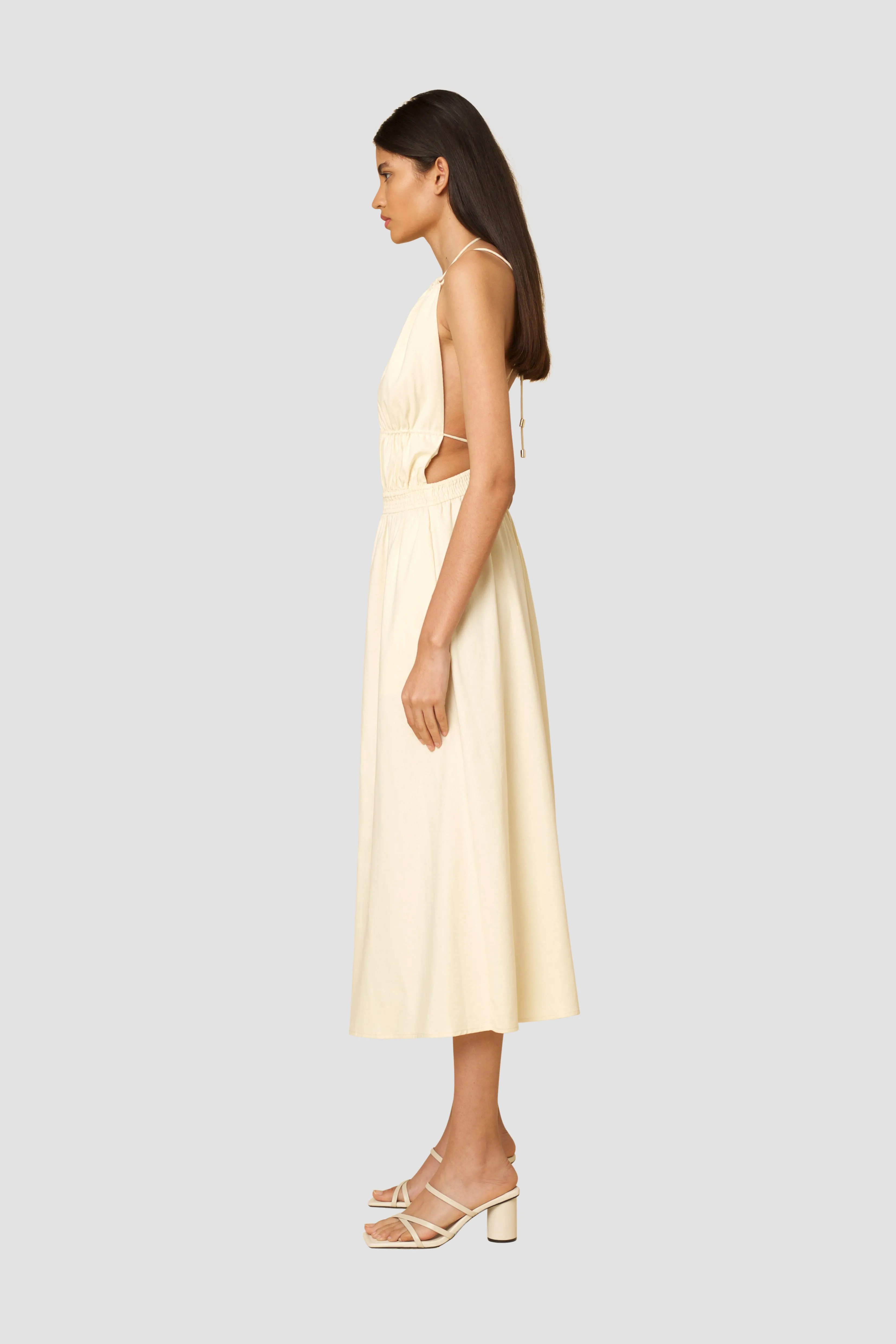 Hattie Cream Cotton Maxi Dress sold by AMYLYNN product image thumbnail 3