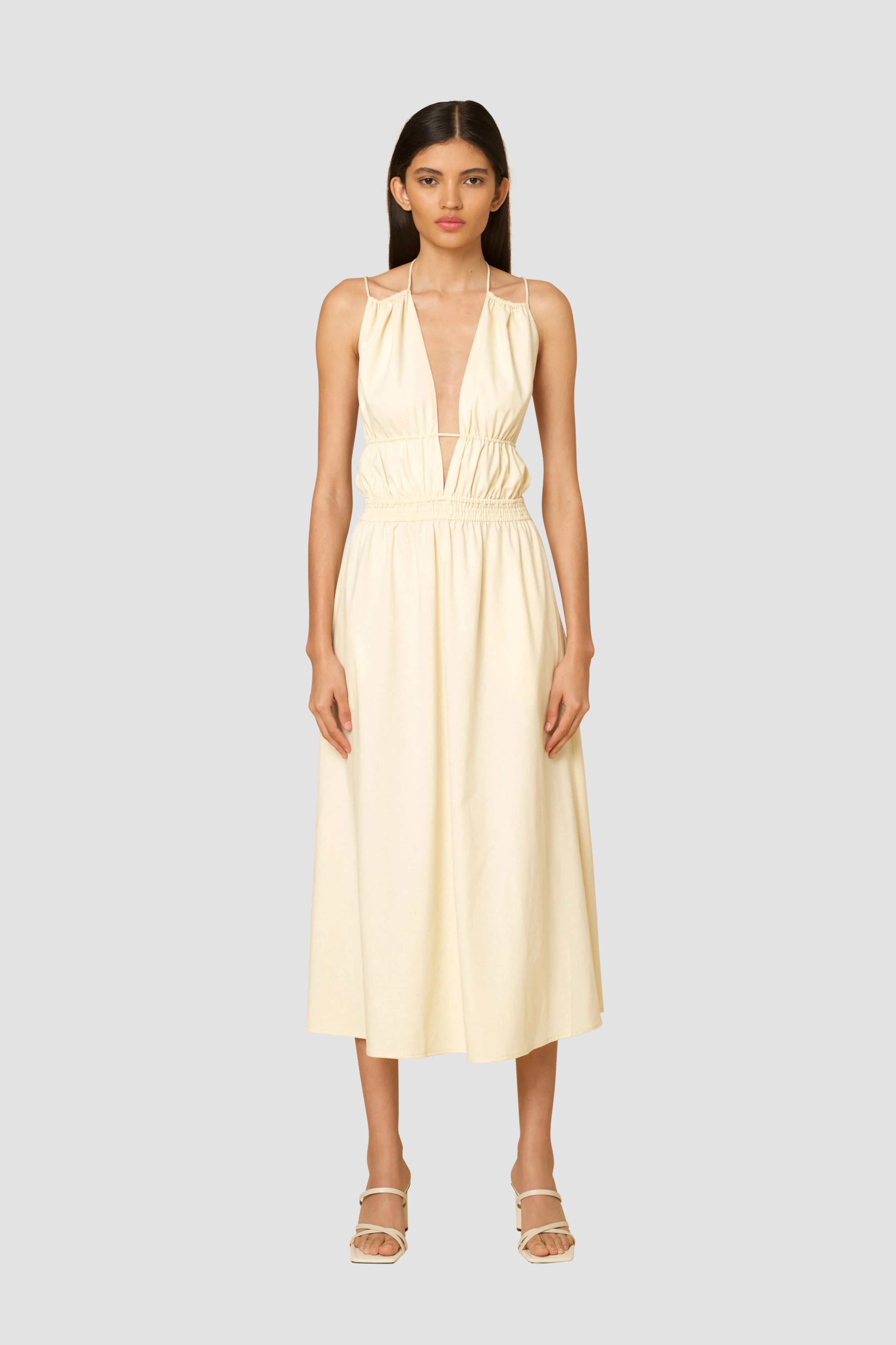 Hattie Cream Cotton Maxi Dress sold by AMYLYNN product image thumbnail 2