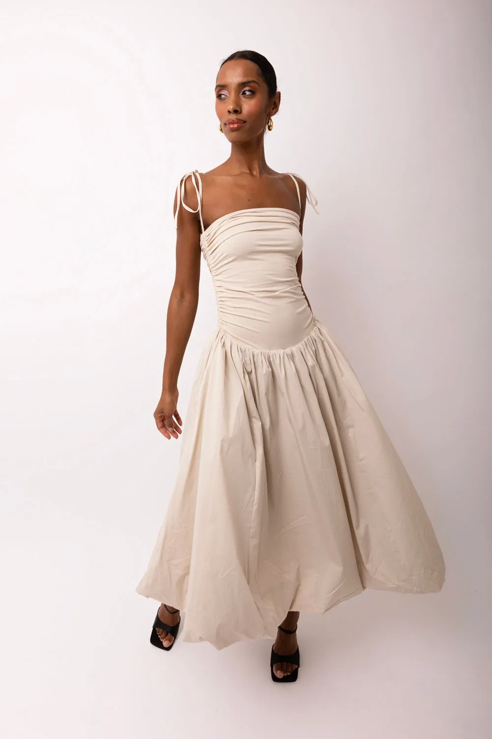 Alexa Milk Puffball Dress sold by AMYLYNN