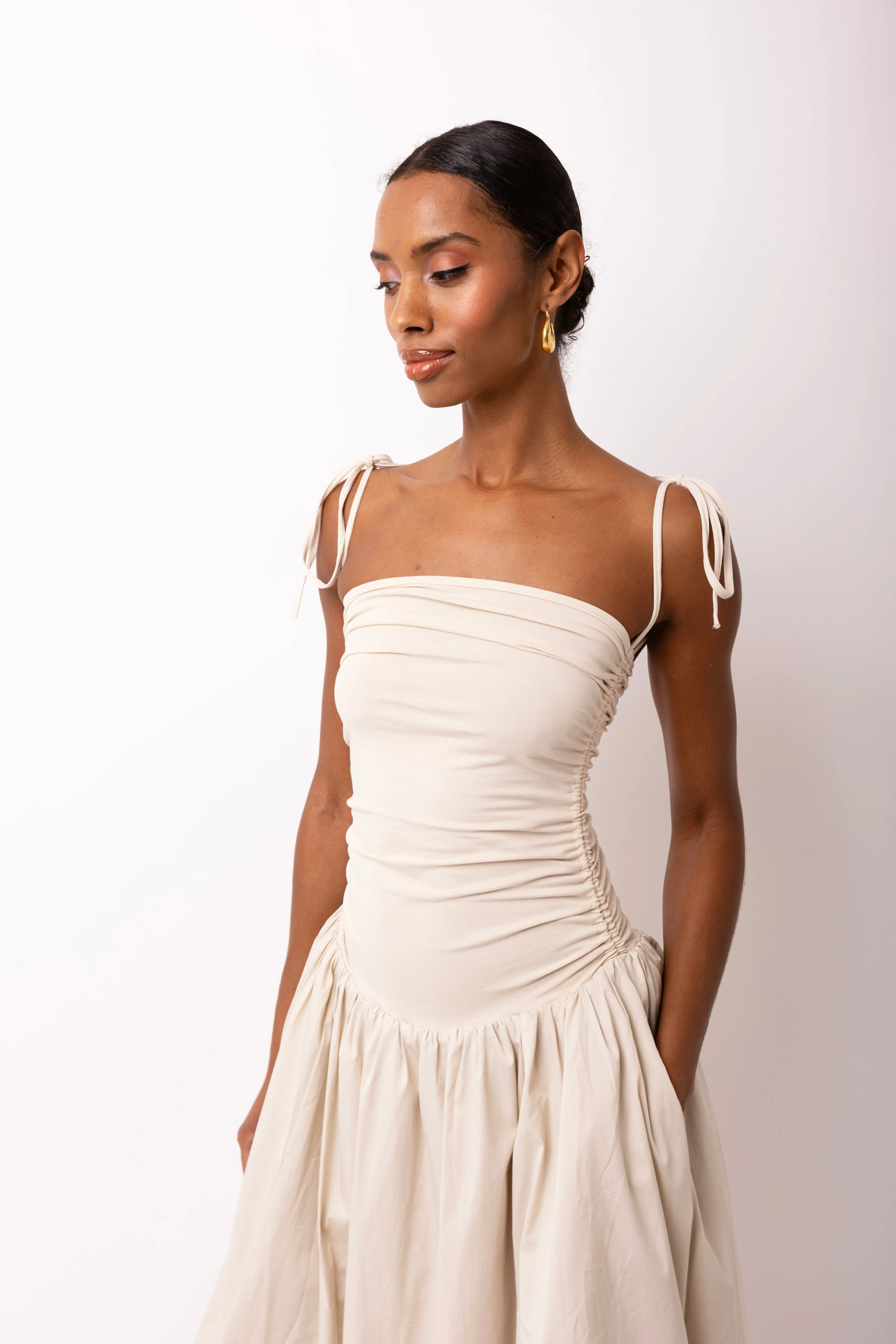 Alexa Milk Puffball Dress sold by AMYLYNN product image thumbnail 3