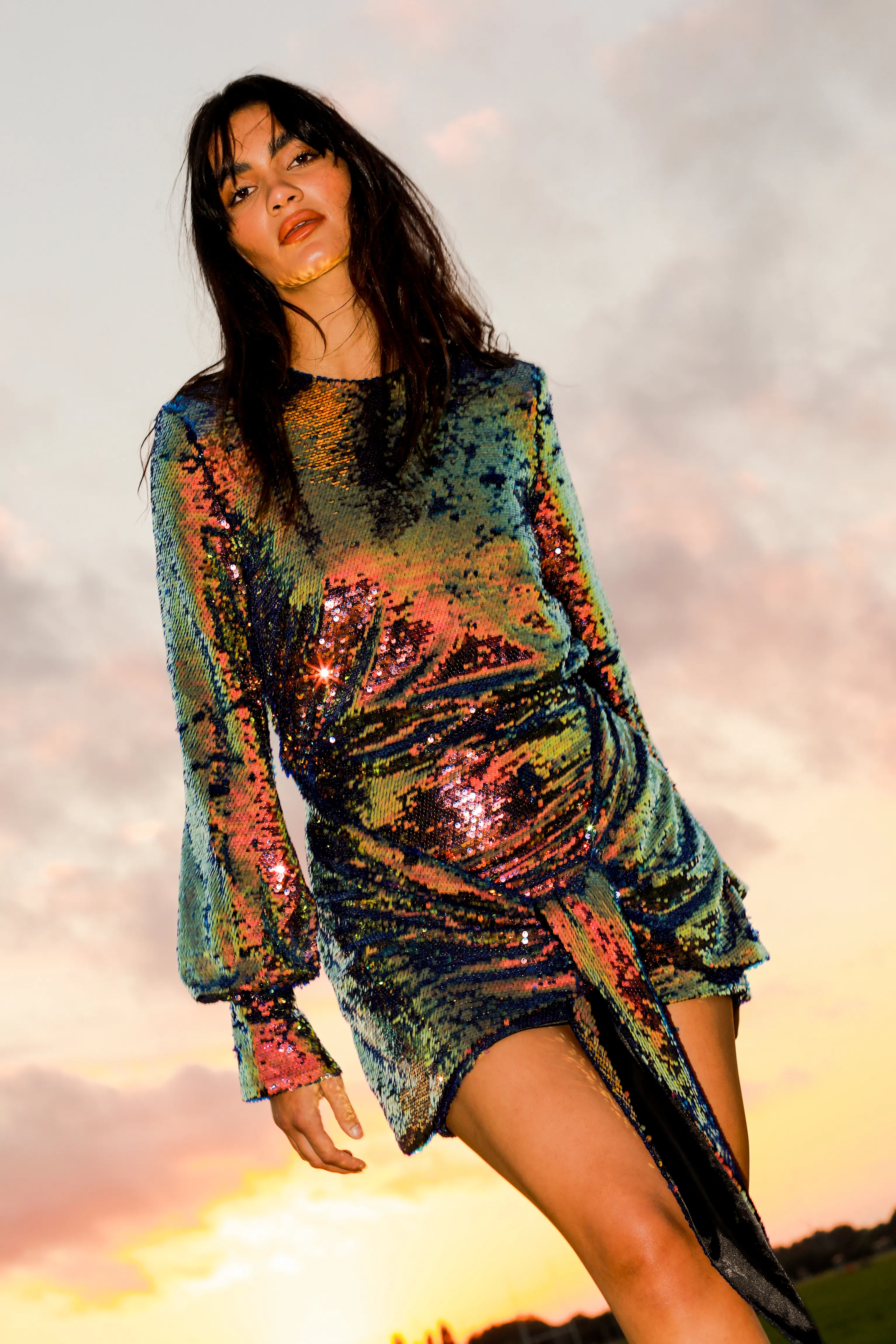 Zeus Sequin Mini Dress sold by AMYLYNN product image thumbnail 2