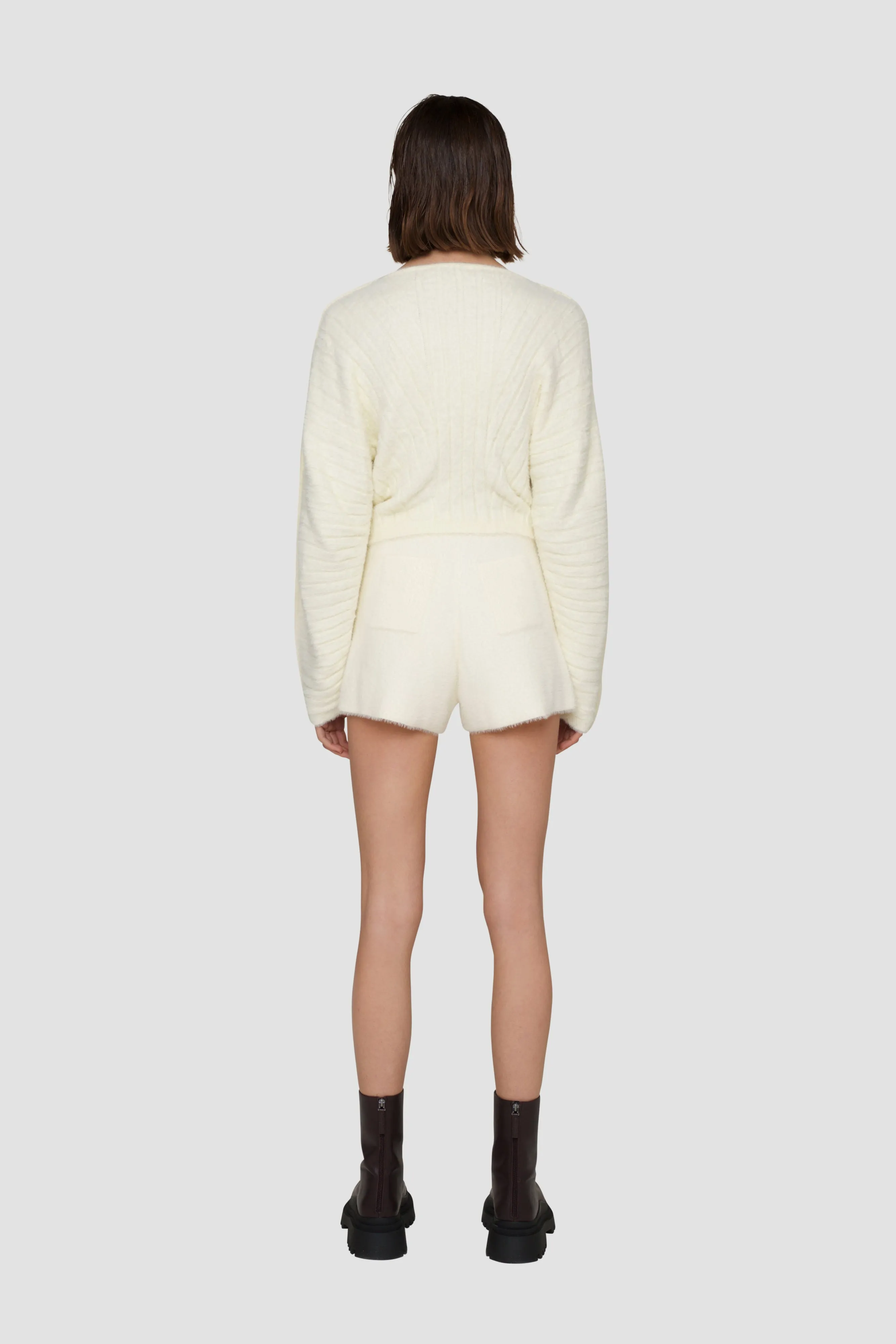 Yolanda Cream Knitted Shorts sold by AMYLYNN product image thumbnail 4