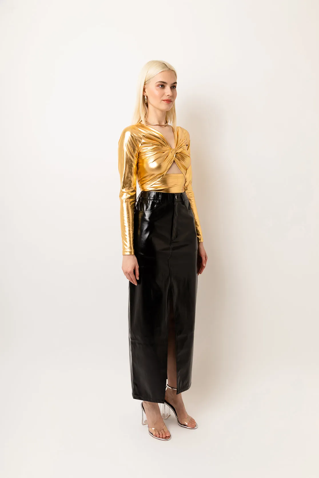 Martina Gold Metallic Top sold by AMYLYNN product image thumbnail 3