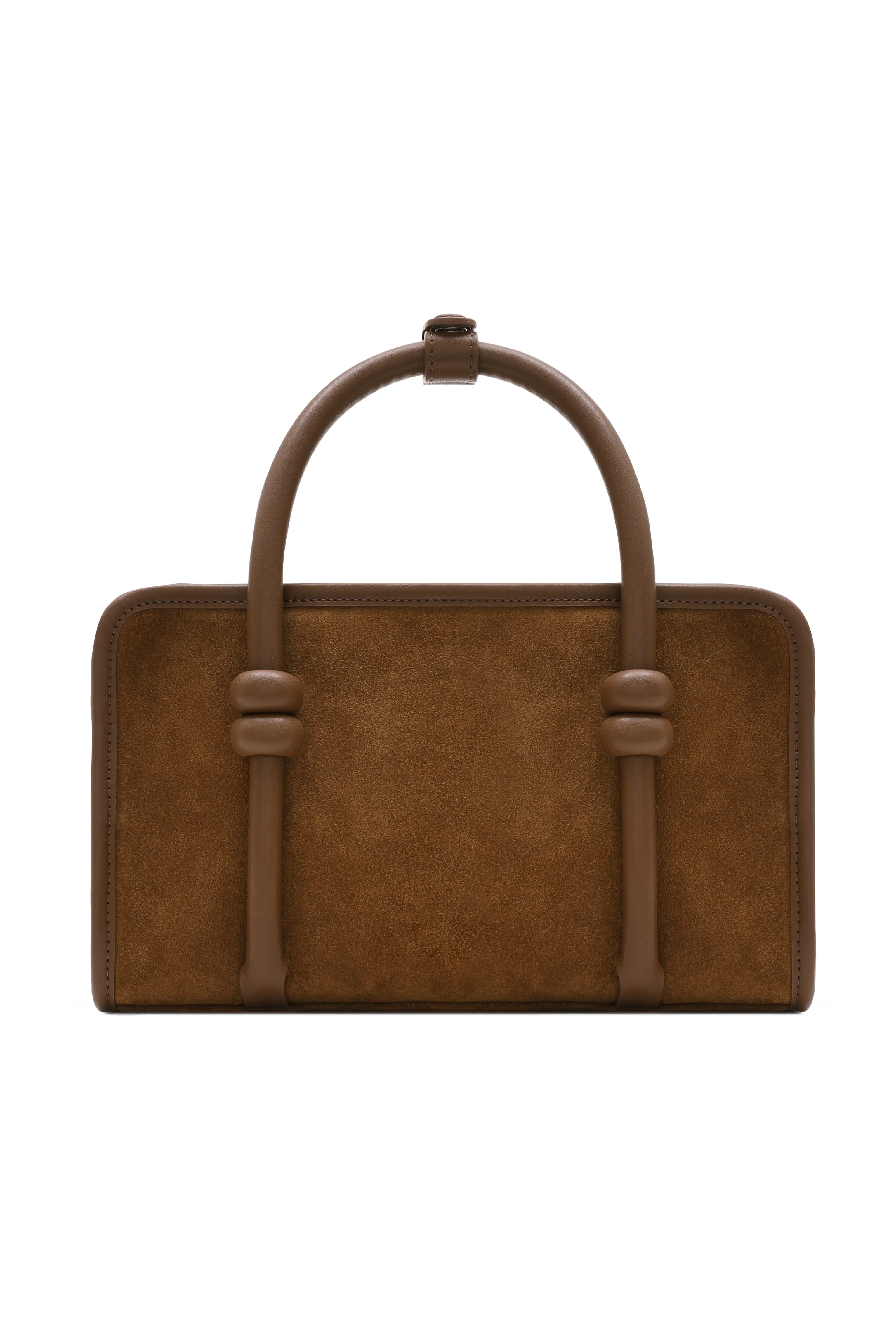 Aspen Latte Brown Suede Bag sold by AMYLYNN product image thumbnail 3