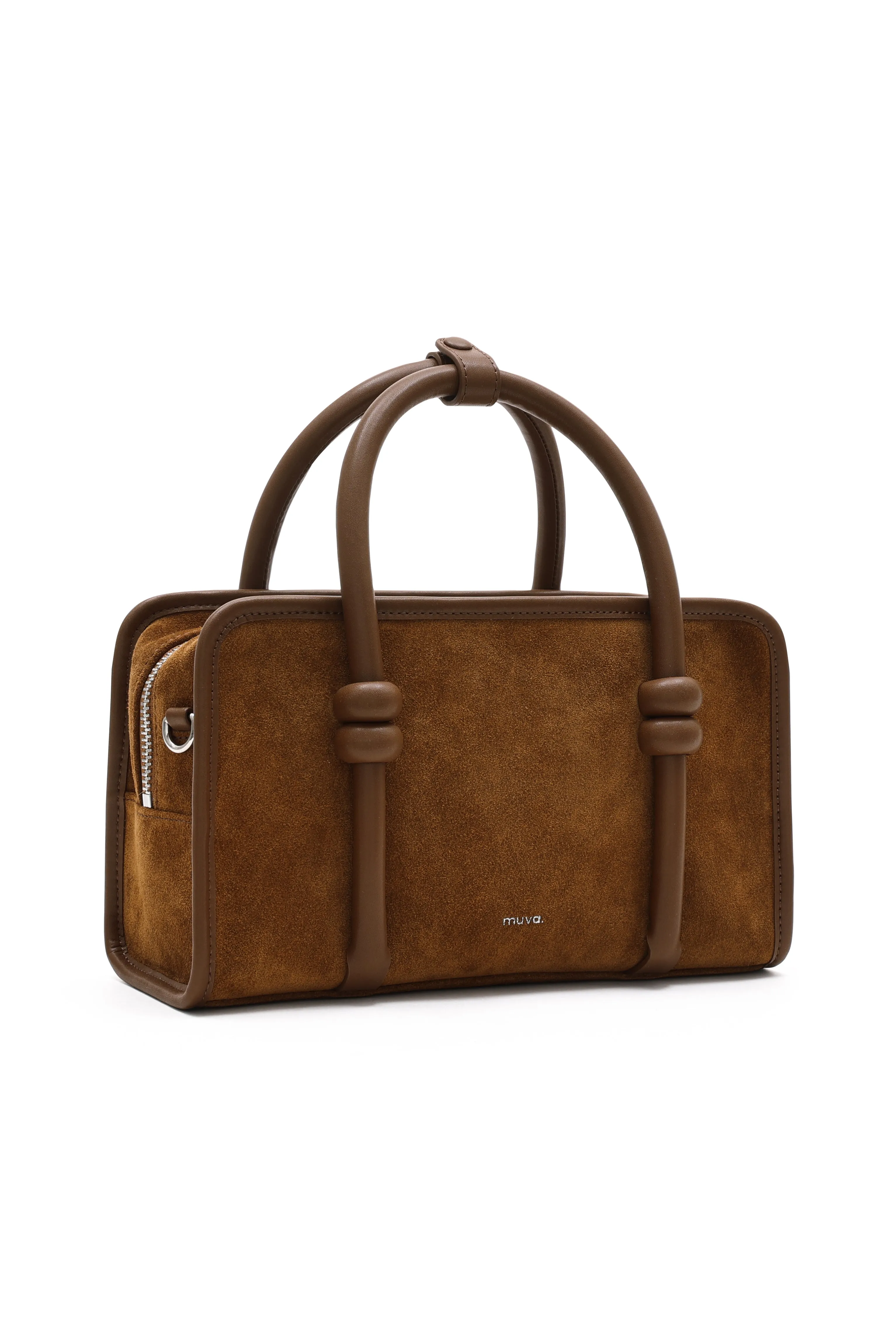Aspen Latte Brown Suede Bag sold by AMYLYNN product image thumbnail 2