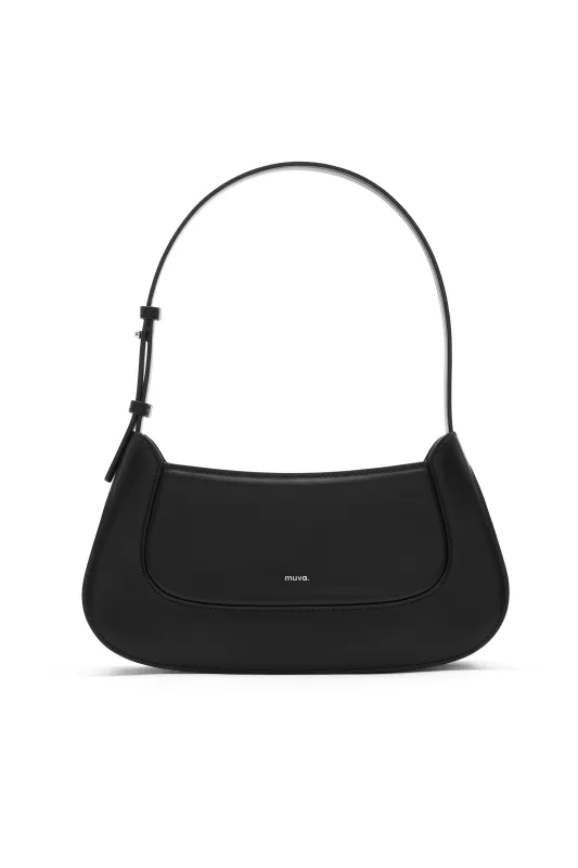 Dakota Black Shoulder Baguette Bag sold by AMYLYNN