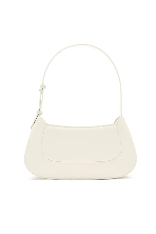 Dakota White Shoulder Baguette Bag sold by AMYLYNN