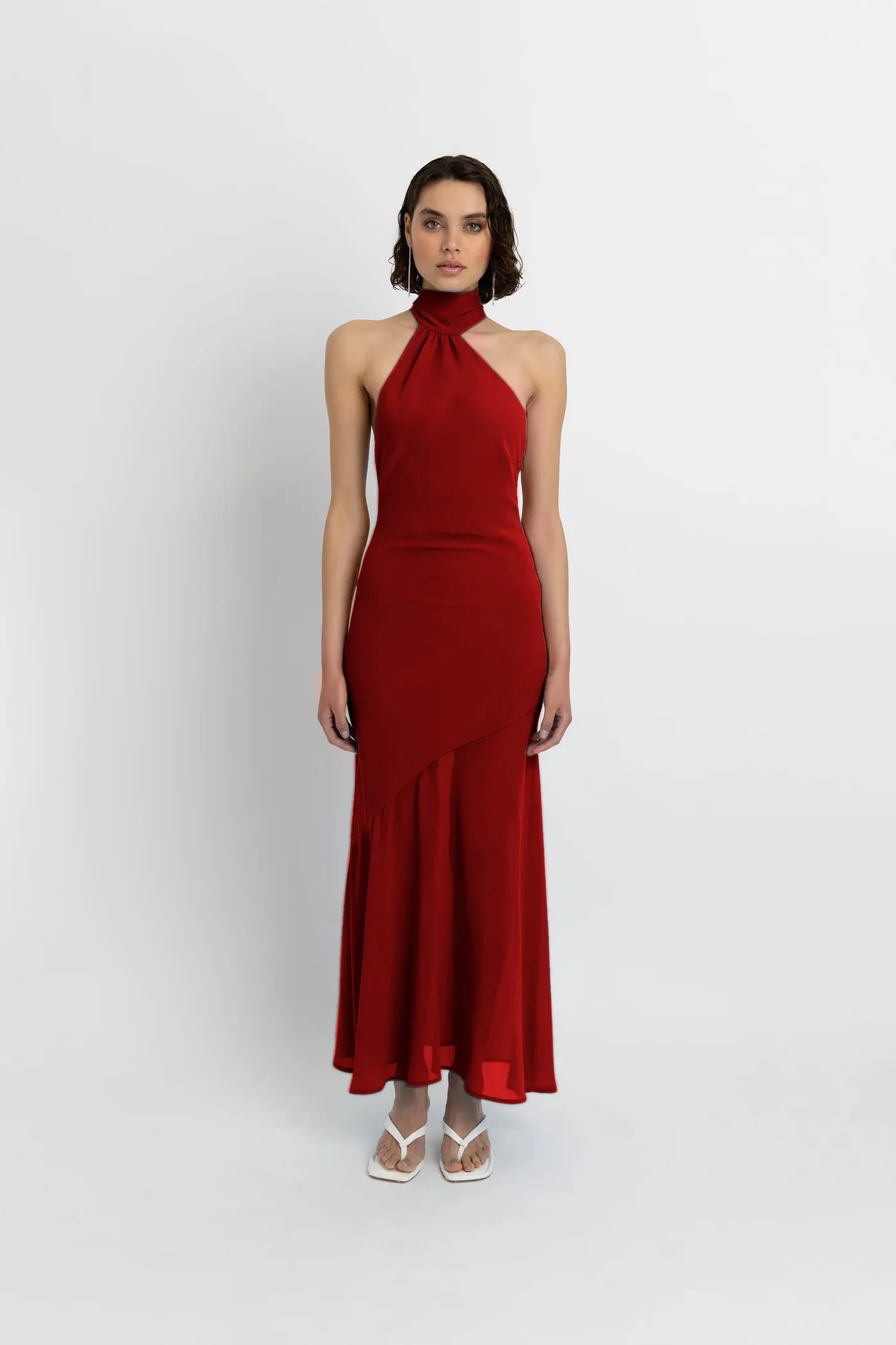 Baia Red Halterneck Maxi Dress sold by AMYLYNN