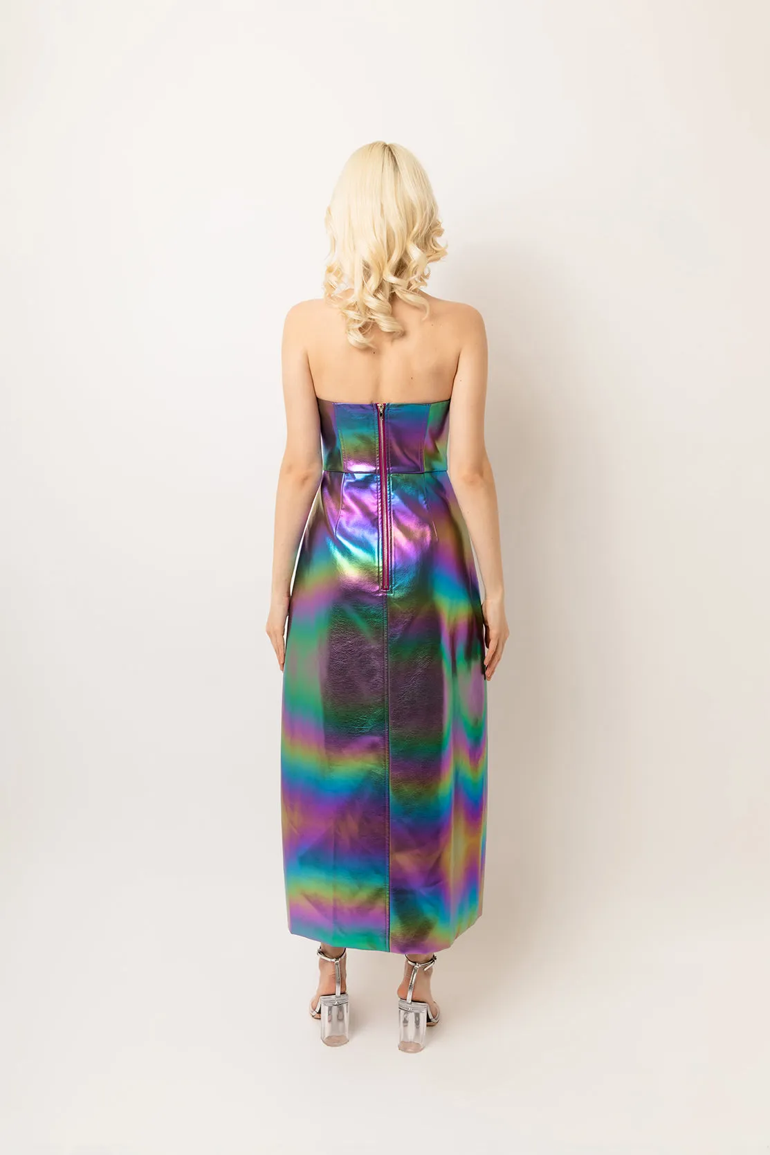 Gizelle Multi Metallic Strapless Maxi Dress sold by AMYLYNN product image thumbnail 5