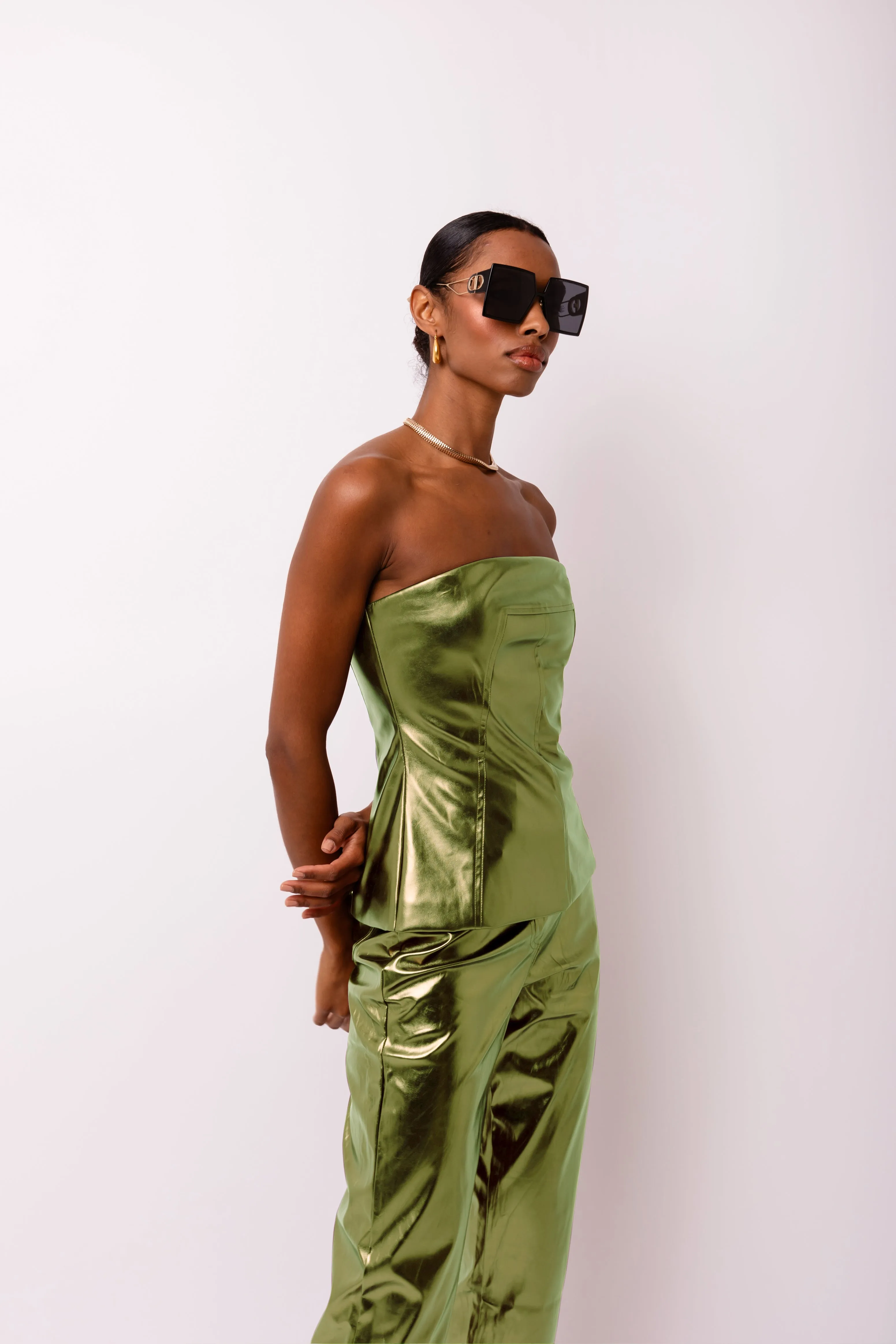 Johanna Khaki Bandeau Top sold by AMYLYNN product image thumbnail 2