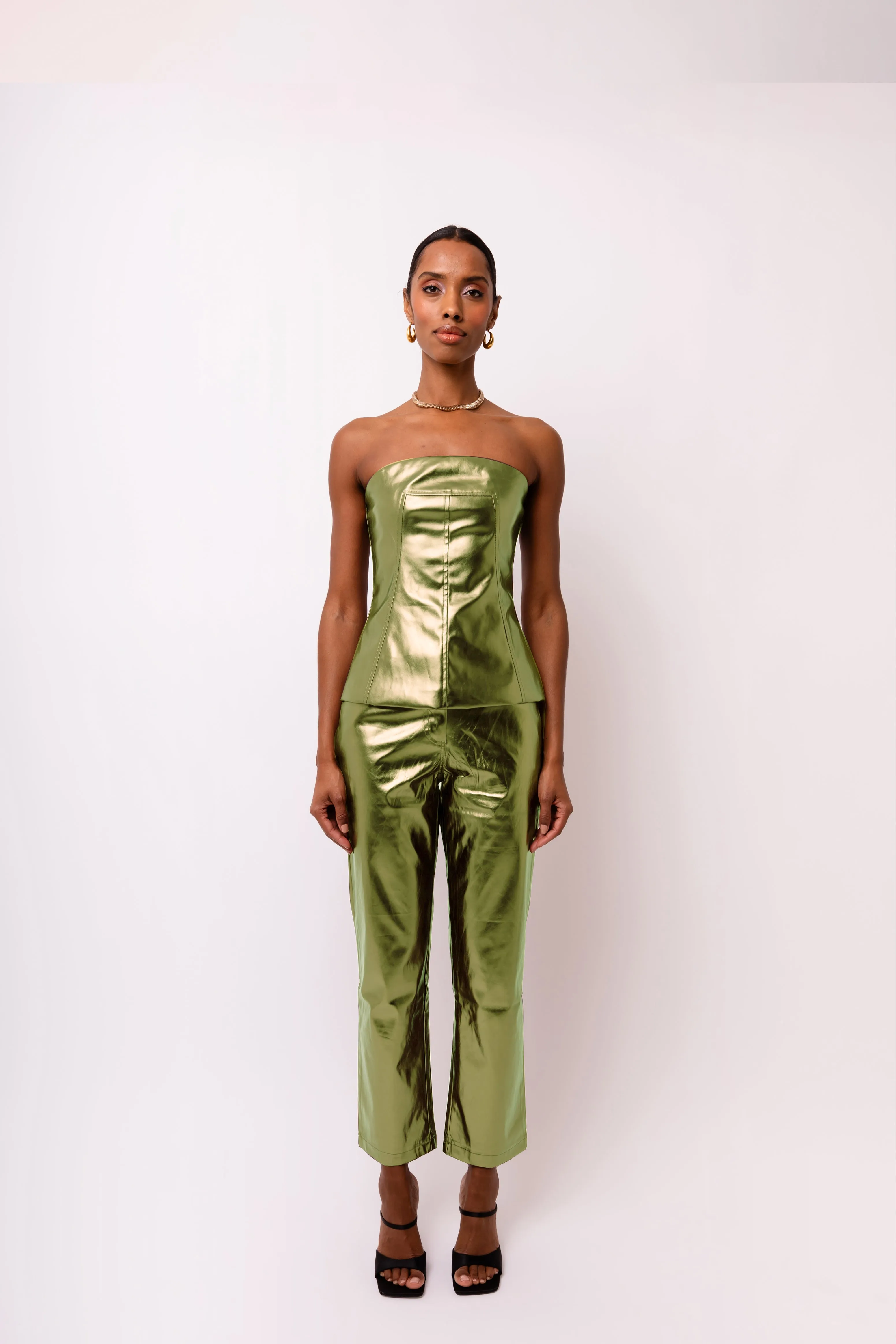 Johanna Khaki Bandeau Top sold by AMYLYNN