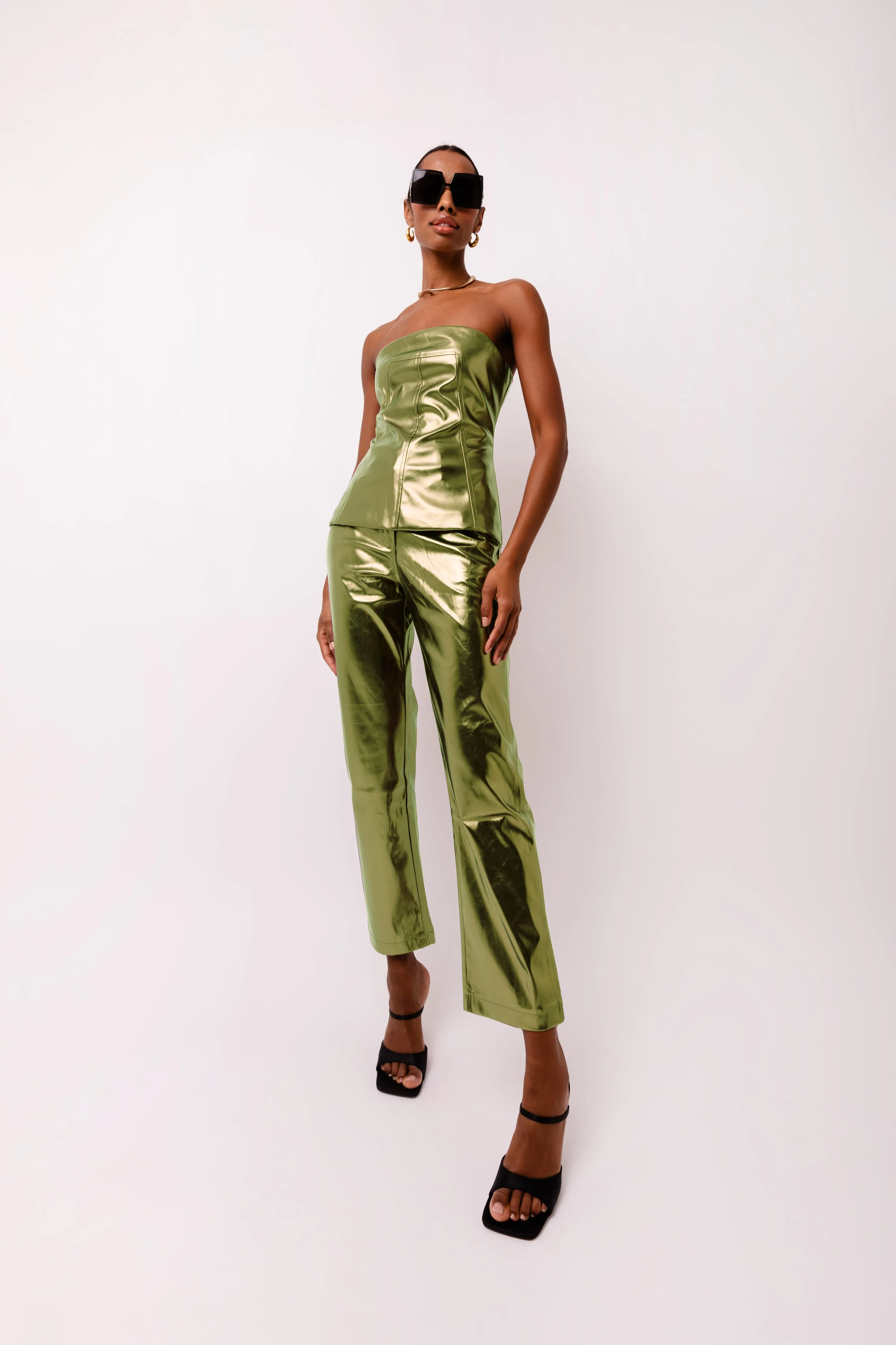 Johanna Khaki Bandeau Top sold by AMYLYNN product image thumbnail 4