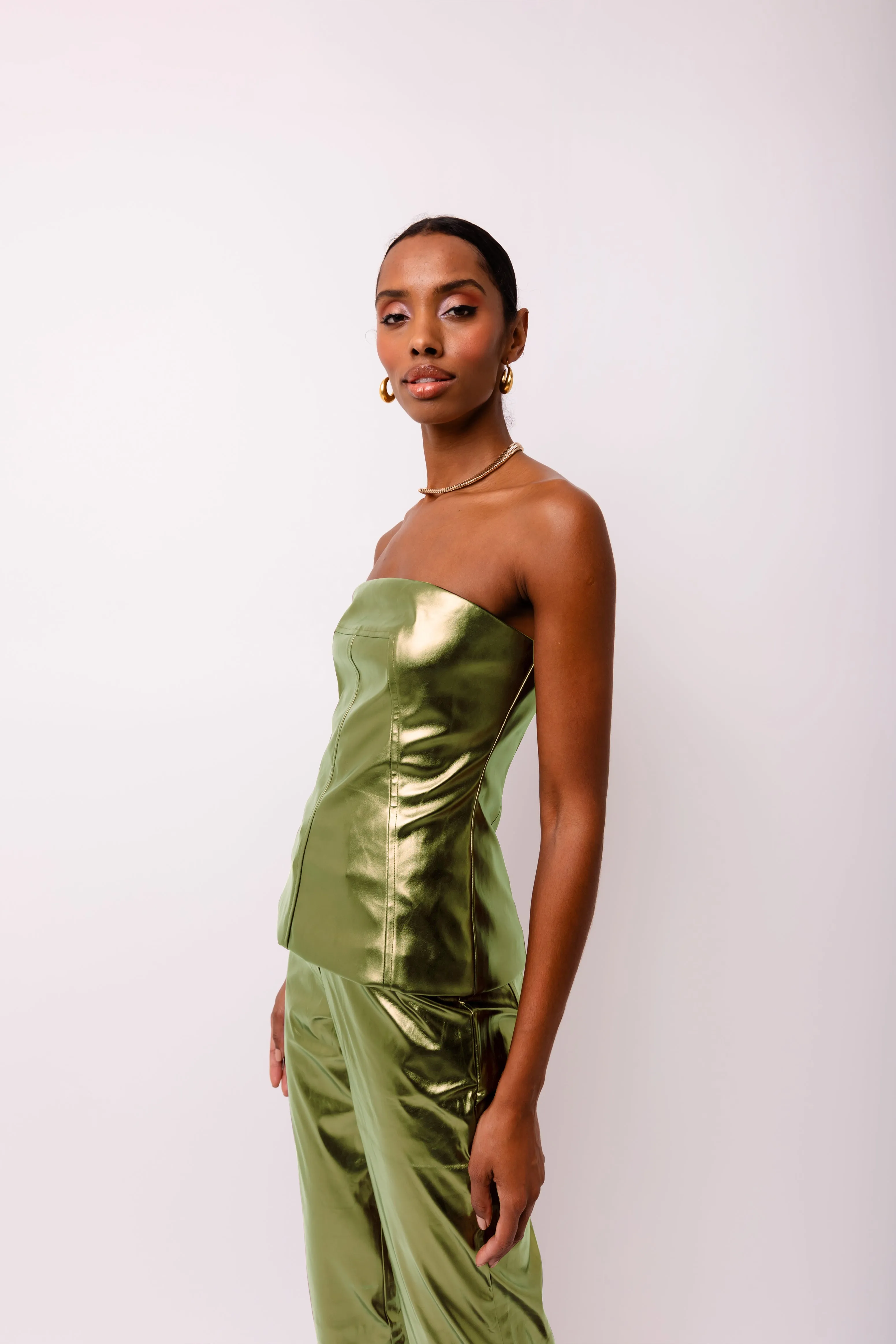 Johanna Khaki Bandeau Top sold by AMYLYNN product image thumbnail 3