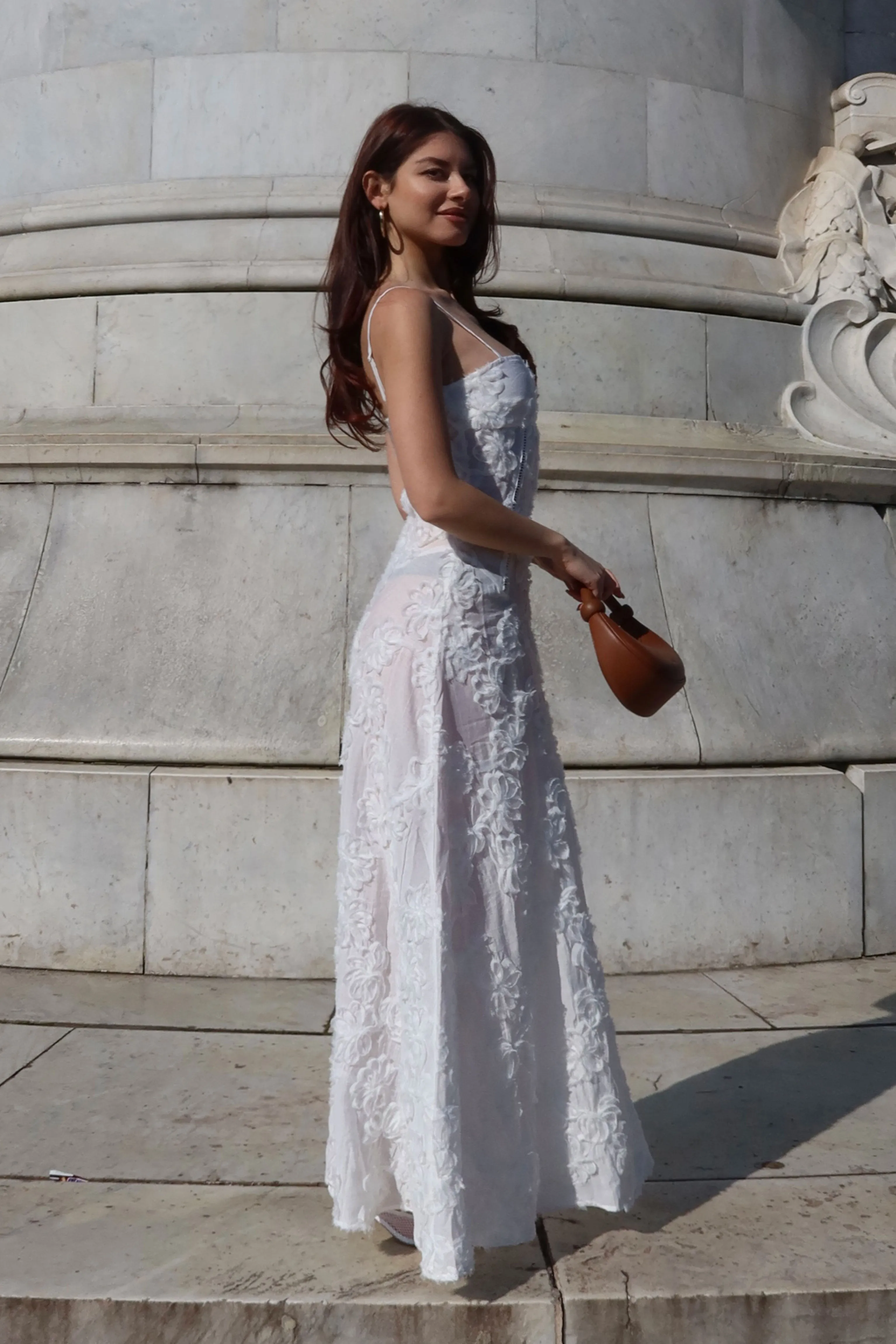 Sofia White Semi Sheer Maxi Dress sold by AMYLYNN product image thumbnail 3