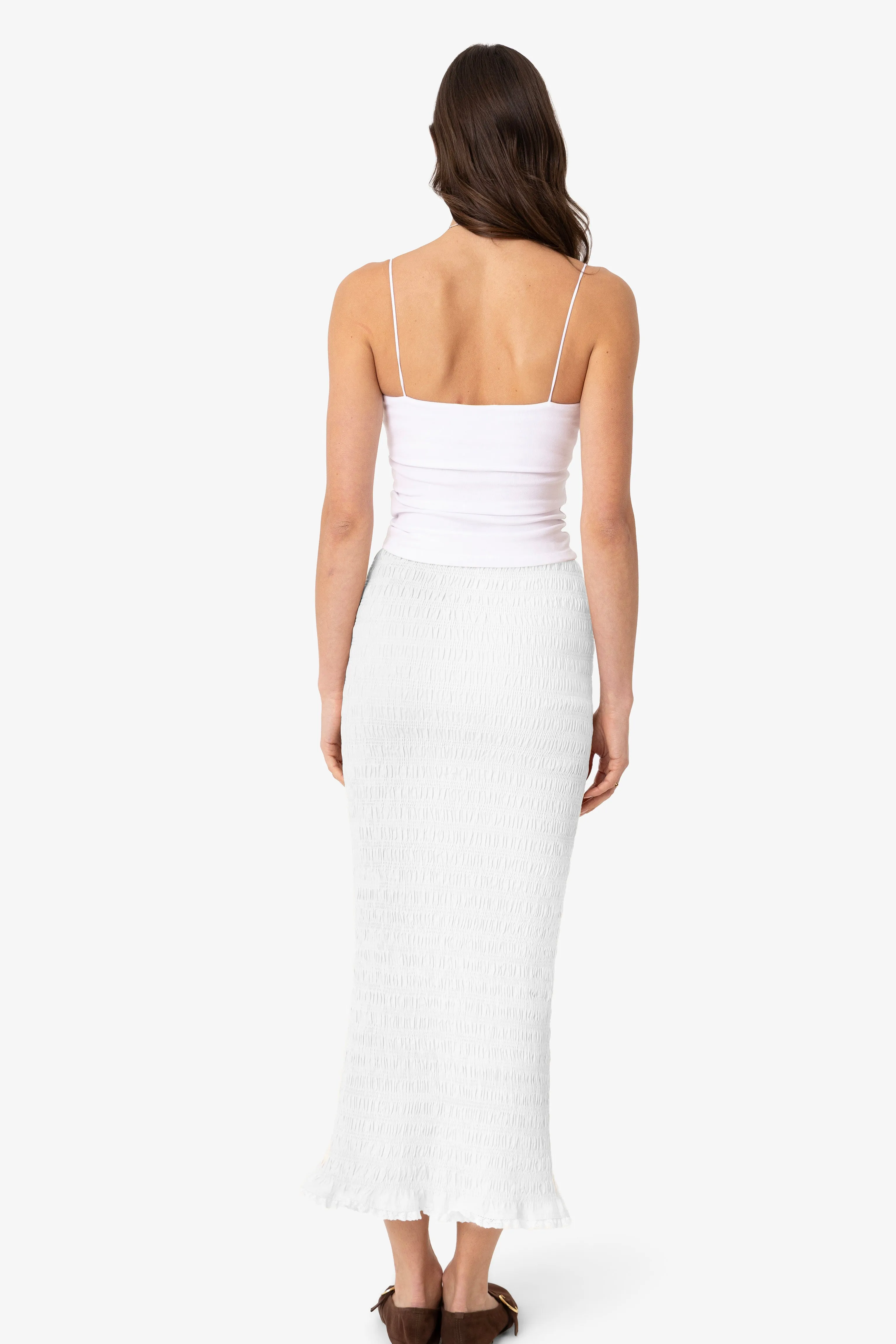 Chelsea Cotton Ivory Maxi Skirt sold by AMYLYNN product image thumbnail 2