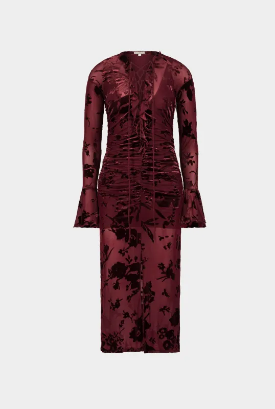 Flocked Mesh Dress sold by Saemdi