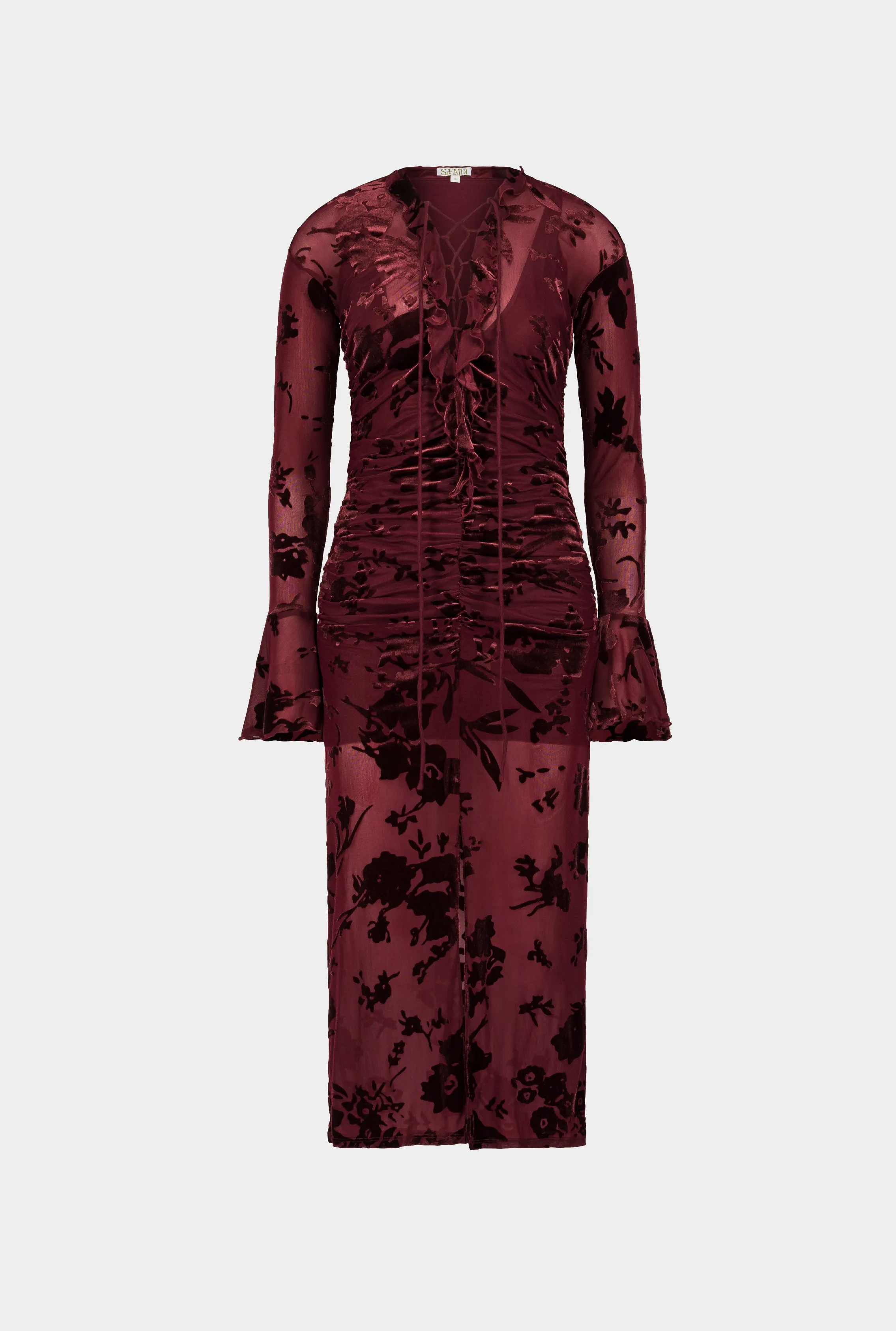 Flocked Mesh Dress sold by Saemdi