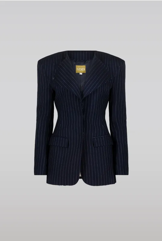 Pinstripe Suit Jacket sold by Saemdi