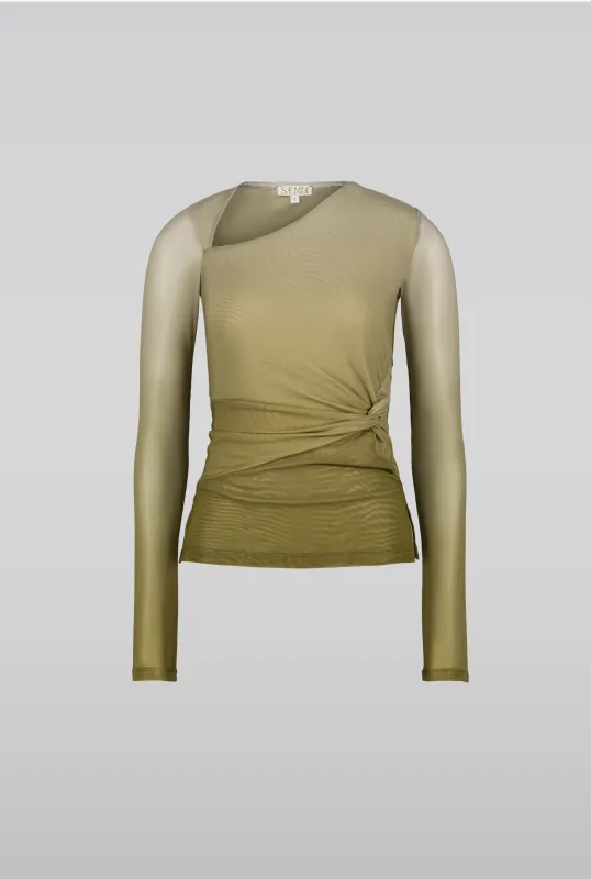 Gradient Mesh Top sold by Saemdi