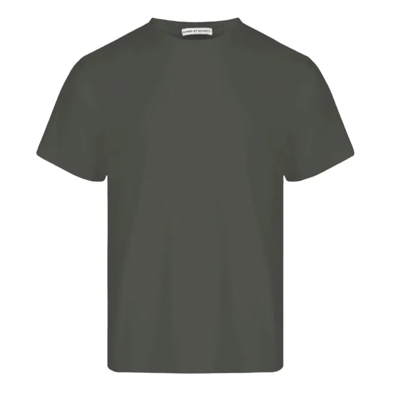 MILITARY GREEN LOOPWHEELED T-SHIRT made by Raised by Society