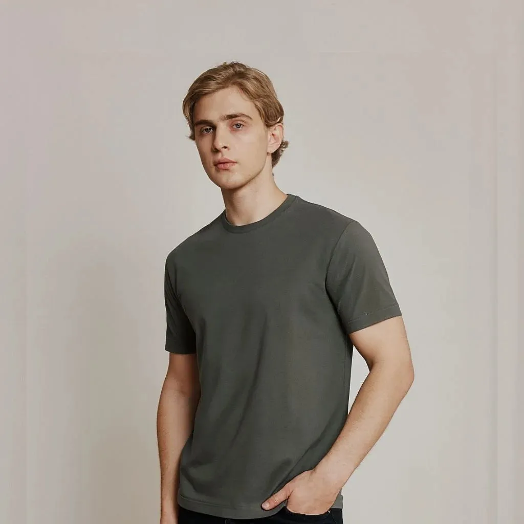 MILITARY GREEN LOOPWHEELED T-SHIRT 2-PACK sold by Raised by Society product image thumbnail 4