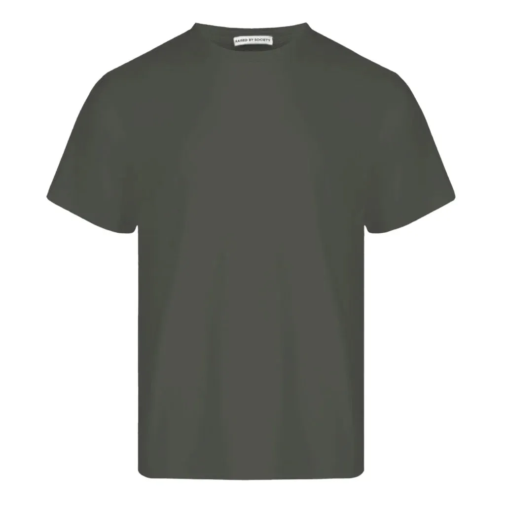 MILITARY GREEN LOOPWHEELED T-SHIRT 2-PACK sold by Raised by Society product image thumbnail 3
