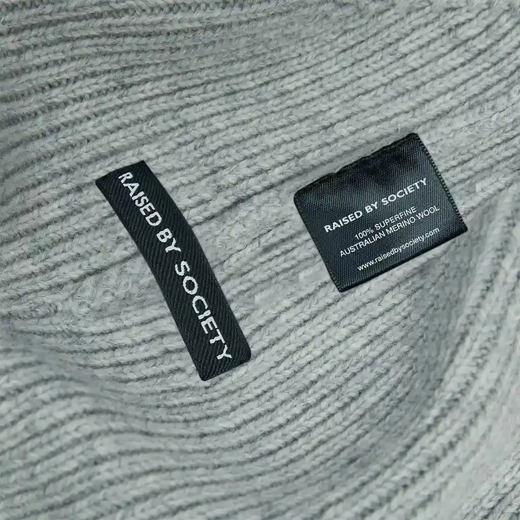 LIGHT GREY SHORT BEANIE sold by Raised by Society product image thumbnail 5