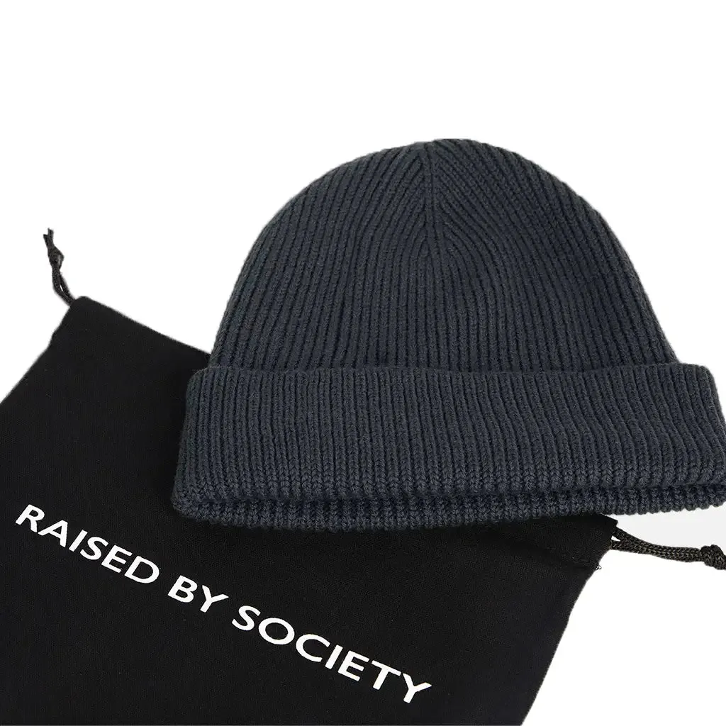 CHARCOAL SHORT BEANIE sold by Raised by Society product image thumbnail 4