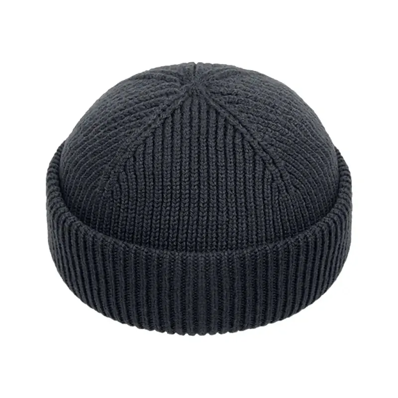 CHARCOAL SHORT BEANIE made by Raised by Society