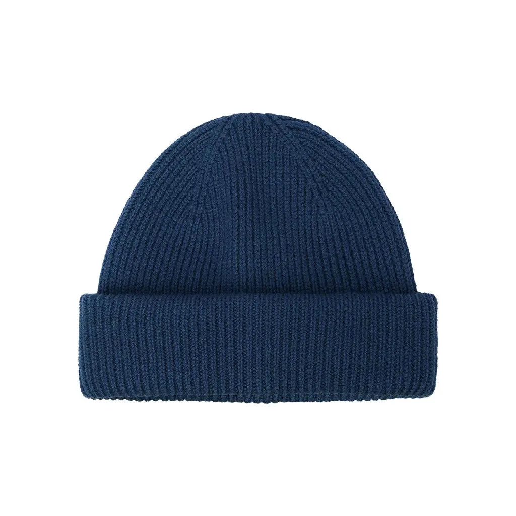 NAVY SHORT BEANIE sold by Raised by Society product image thumbnail 4