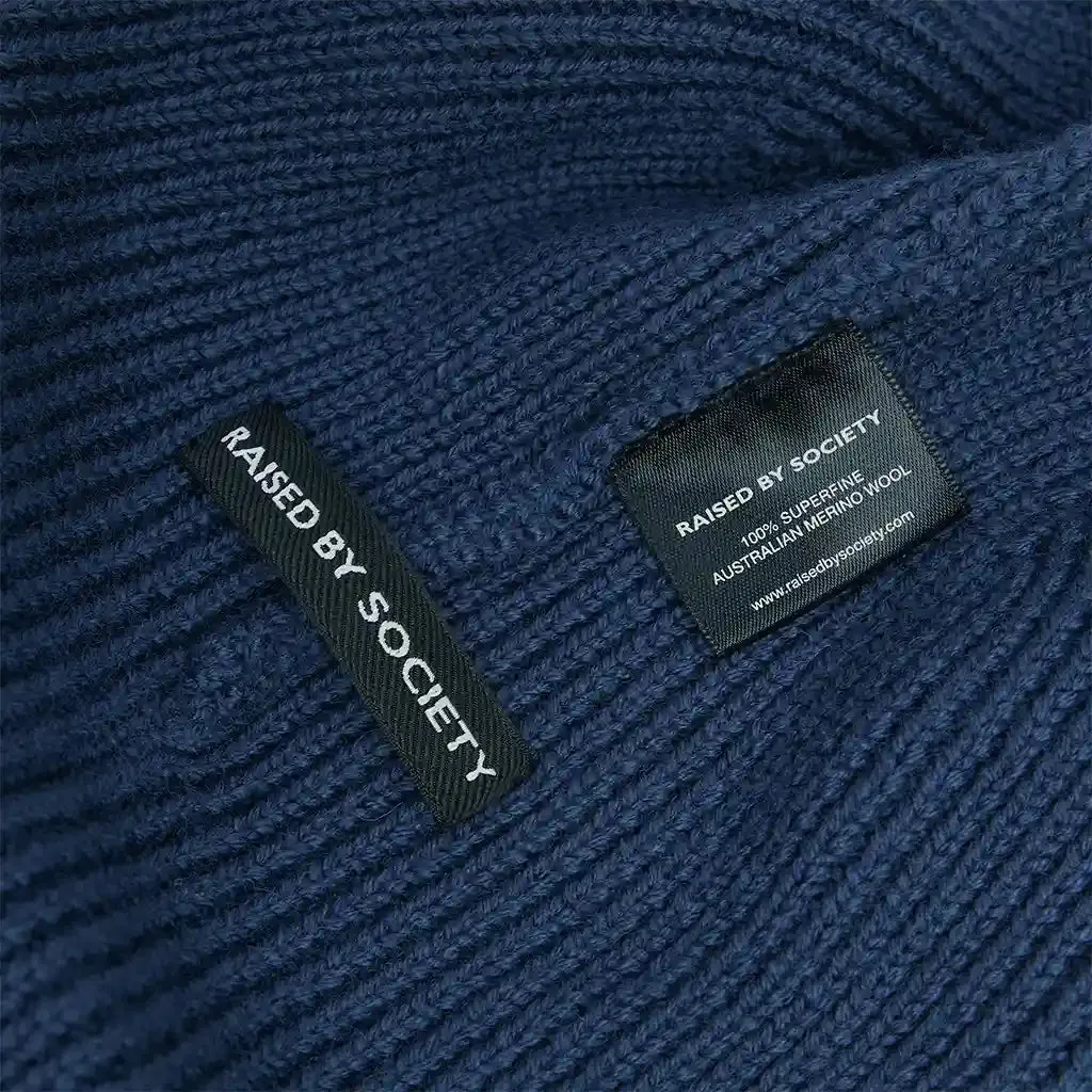 NAVY SHORT BEANIE sold by Raised by Society product image thumbnail 5