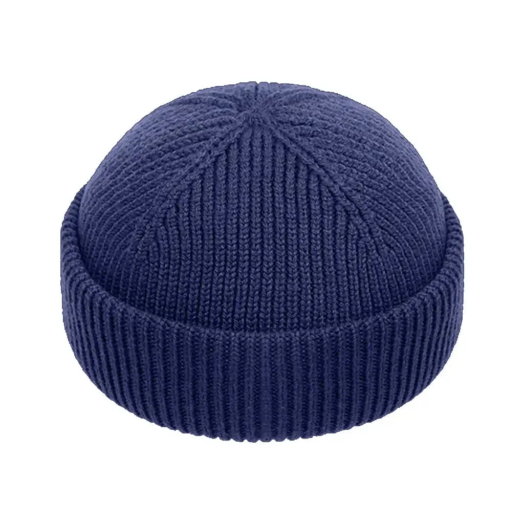NAVY SHORT BEANIE sold by Raised by Society