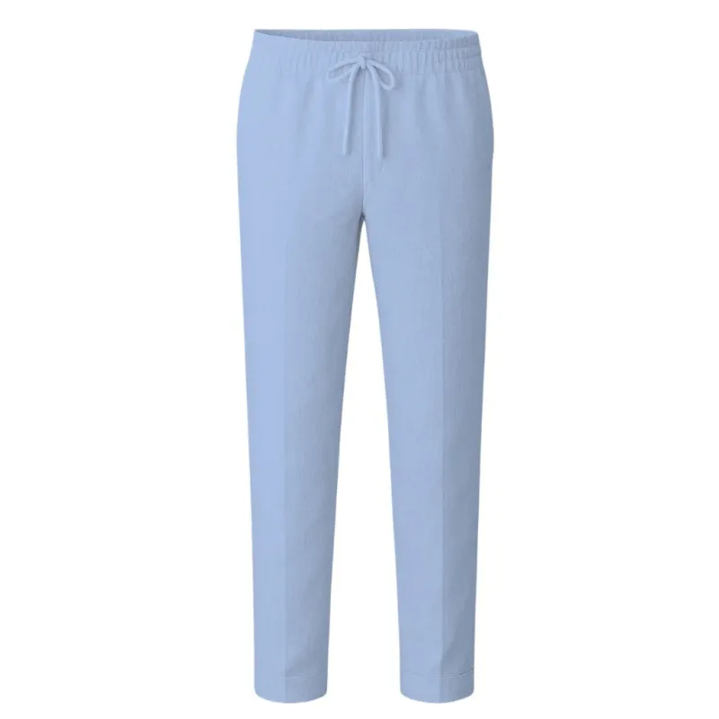 SOFT BLUE LINEN PANTS made by Raised by Society