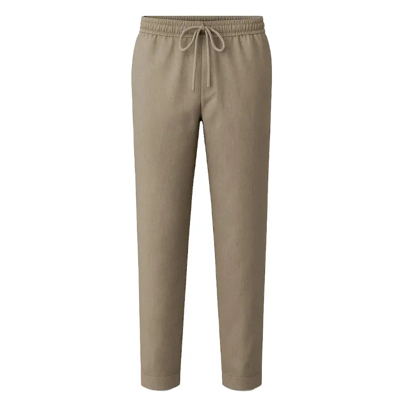 TAUPE LINEN PANTS made by Raised by Society
