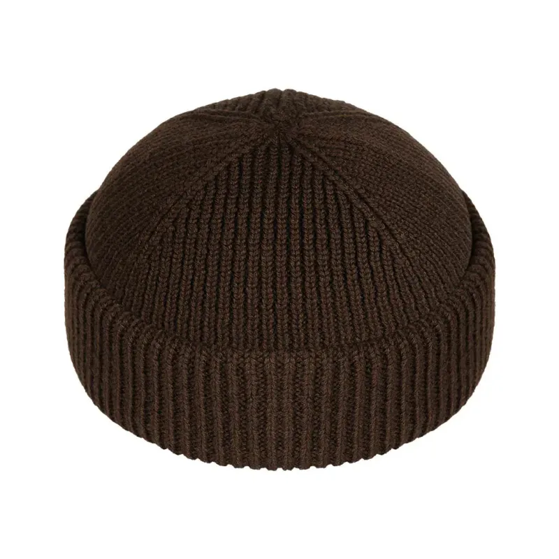 COFFEE BROWN SHORT BEANIE made by Raised by Society