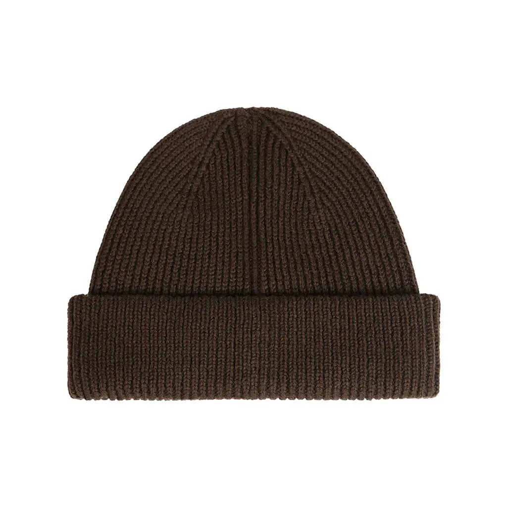 COFFEE BROWN SHORT BEANIE sold by Raised by Society product image thumbnail 5