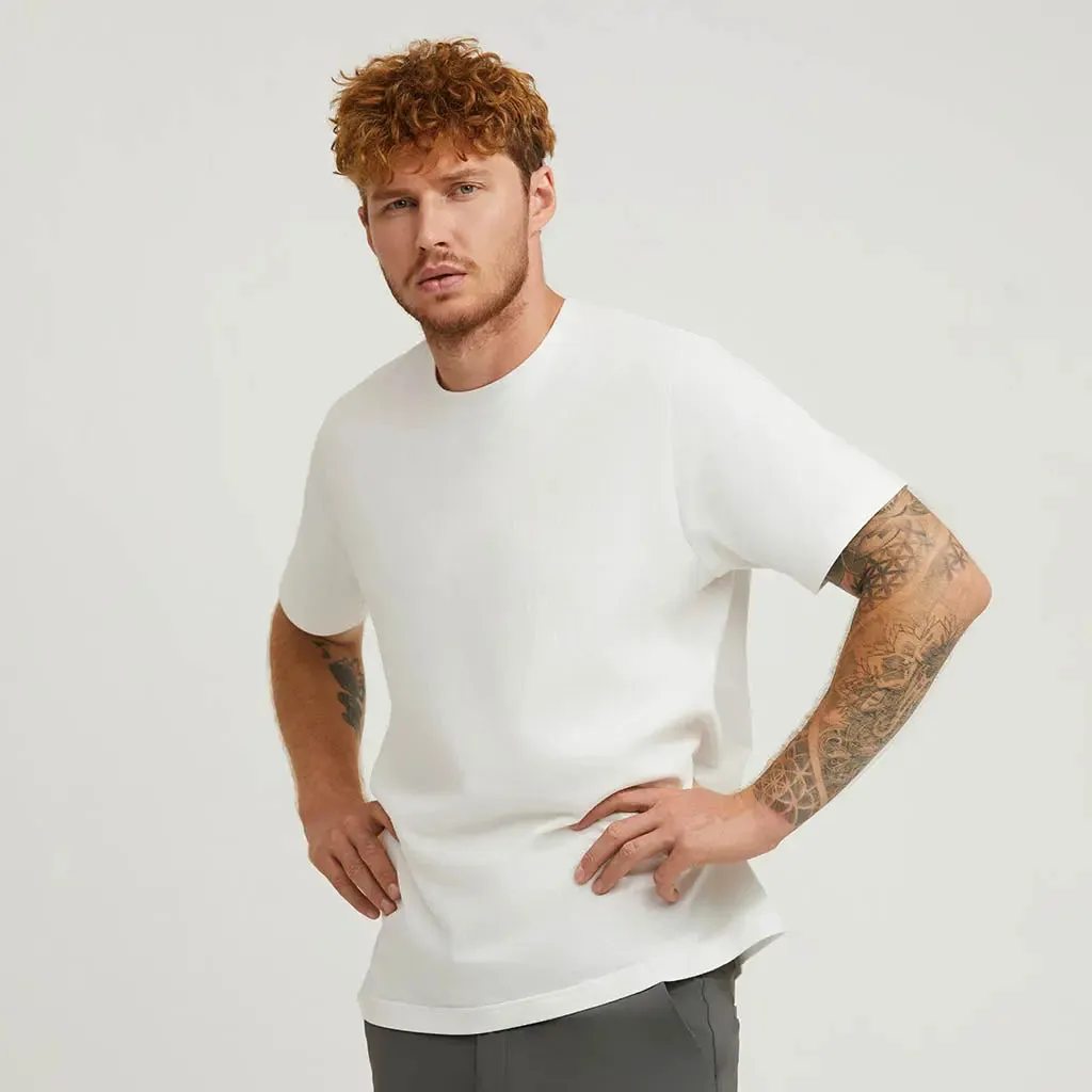 WHITE LOOPWHEELED T-SHIRT 2-PACK sold by Raised by Society product image thumbnail 5