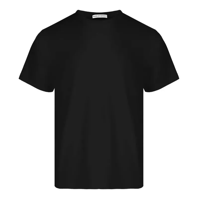 BLACK LOOPWHEELED T-SHIRT made by Raised by Society