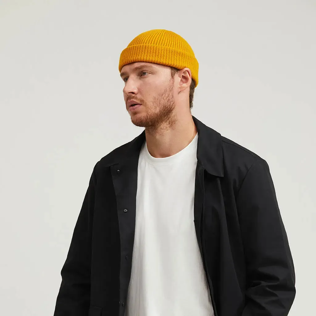 MUSTARD SHORT BEANIE sold by Raised by Society product image thumbnail 3