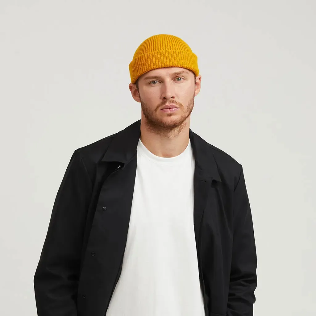 MUSTARD SHORT BEANIE sold by Raised by Society product image thumbnail 4