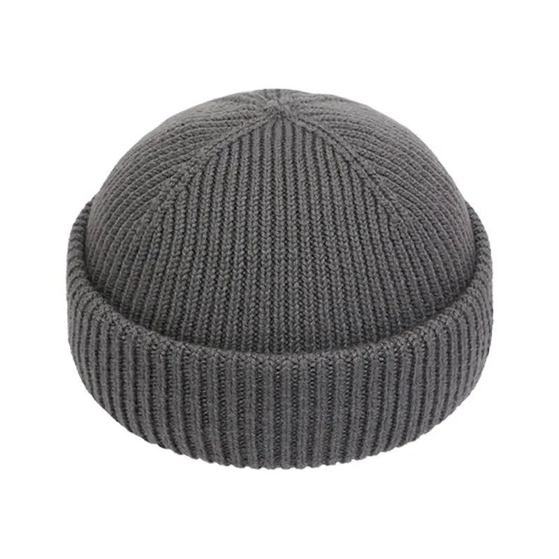DARK GREY SHORT BEANIE made by Raised by Society