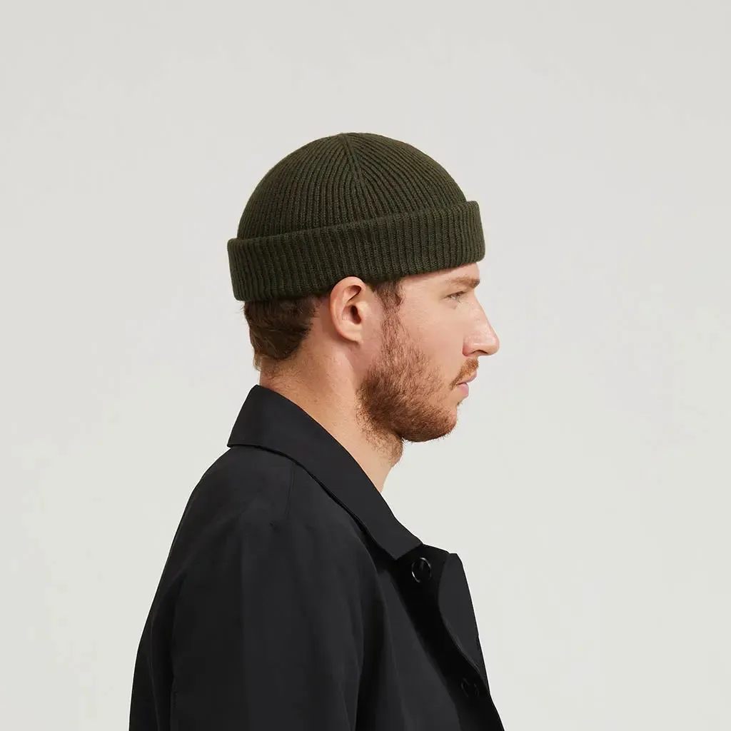 ARMY GREEN SHORT BEANIE sold by Raised by Society product image thumbnail 3