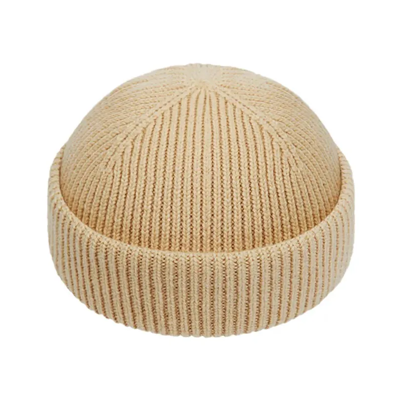 BEIGE SHORT BEANIE made by Raised by Society