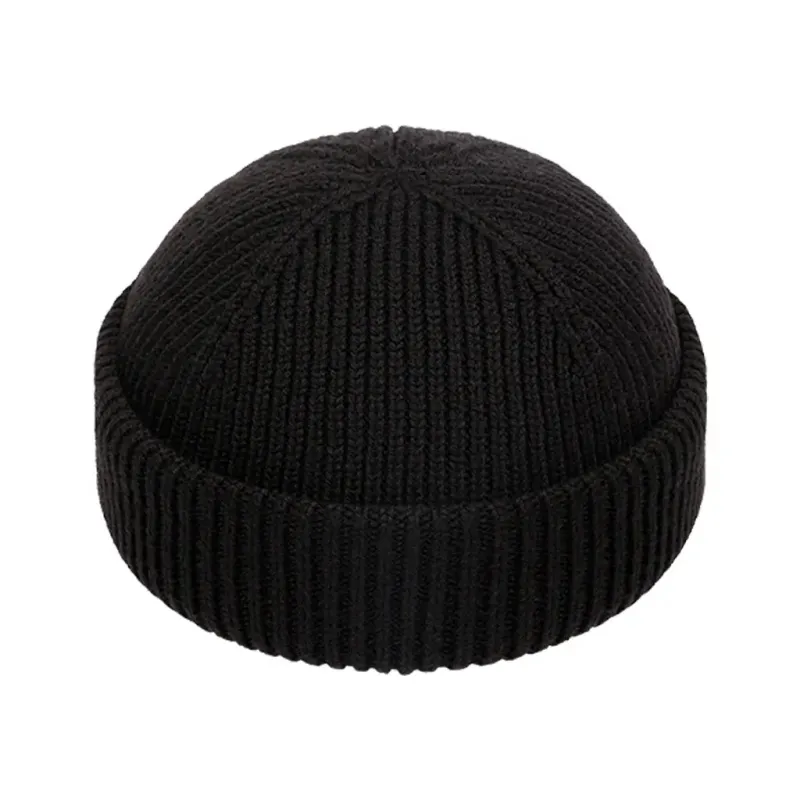 BLACK SHORT BEANIE made by Raised by Society