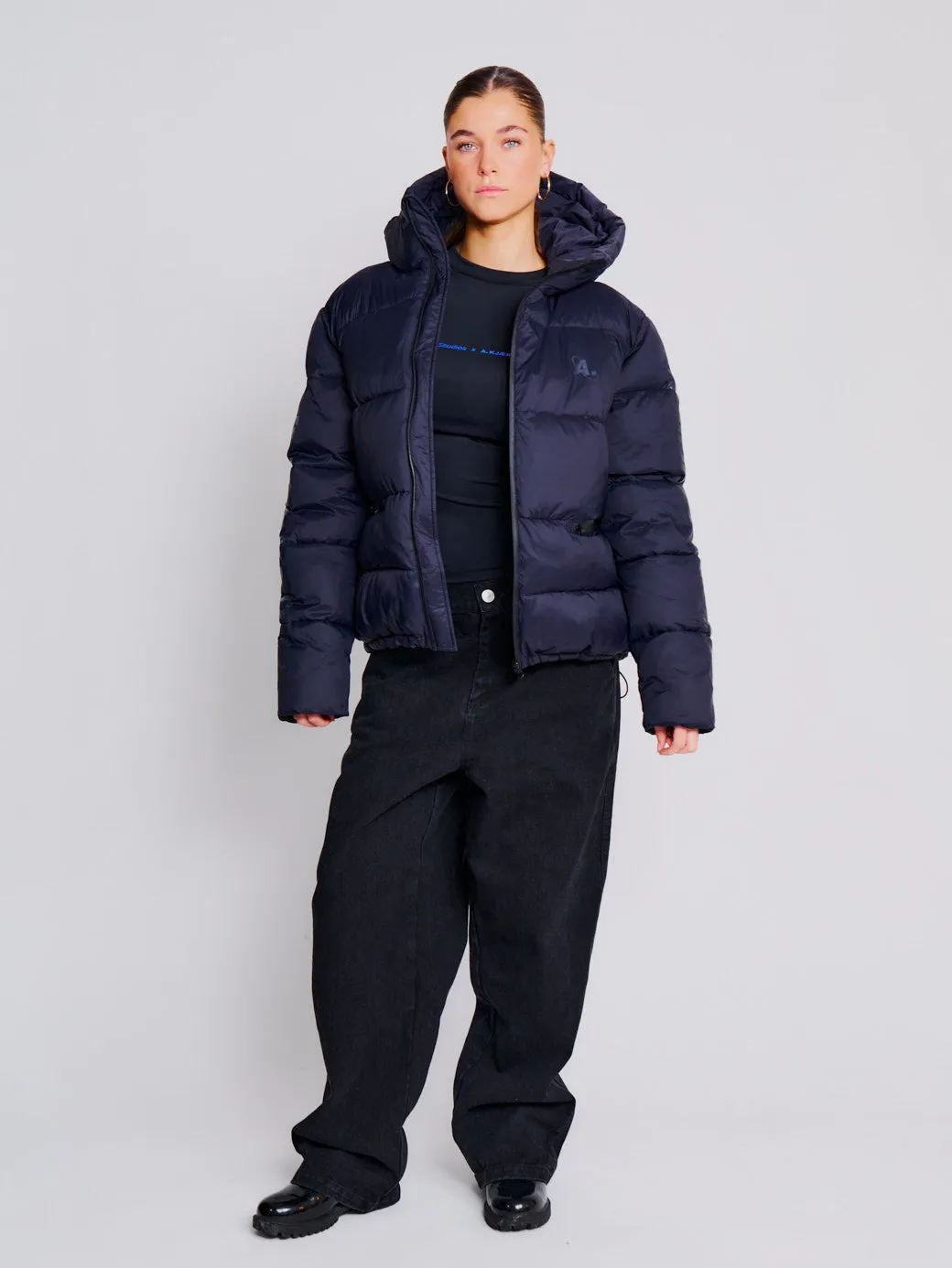 Puffer Jacket - Dark Navy sold by A.kjaerbede product image thumbnail 3